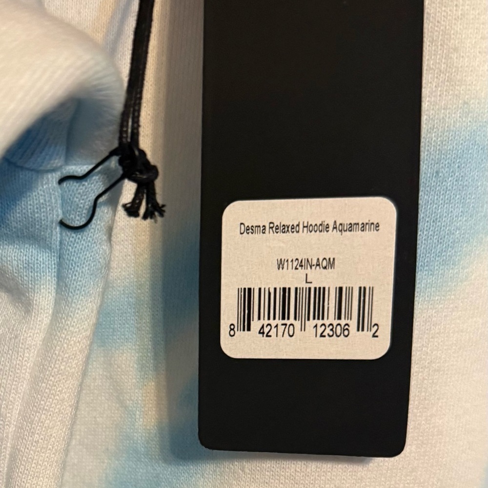 Wear it to Heart DESMA RELAXED HOODIE AQUAMARINE TIE DYE - Picture 5 of 8